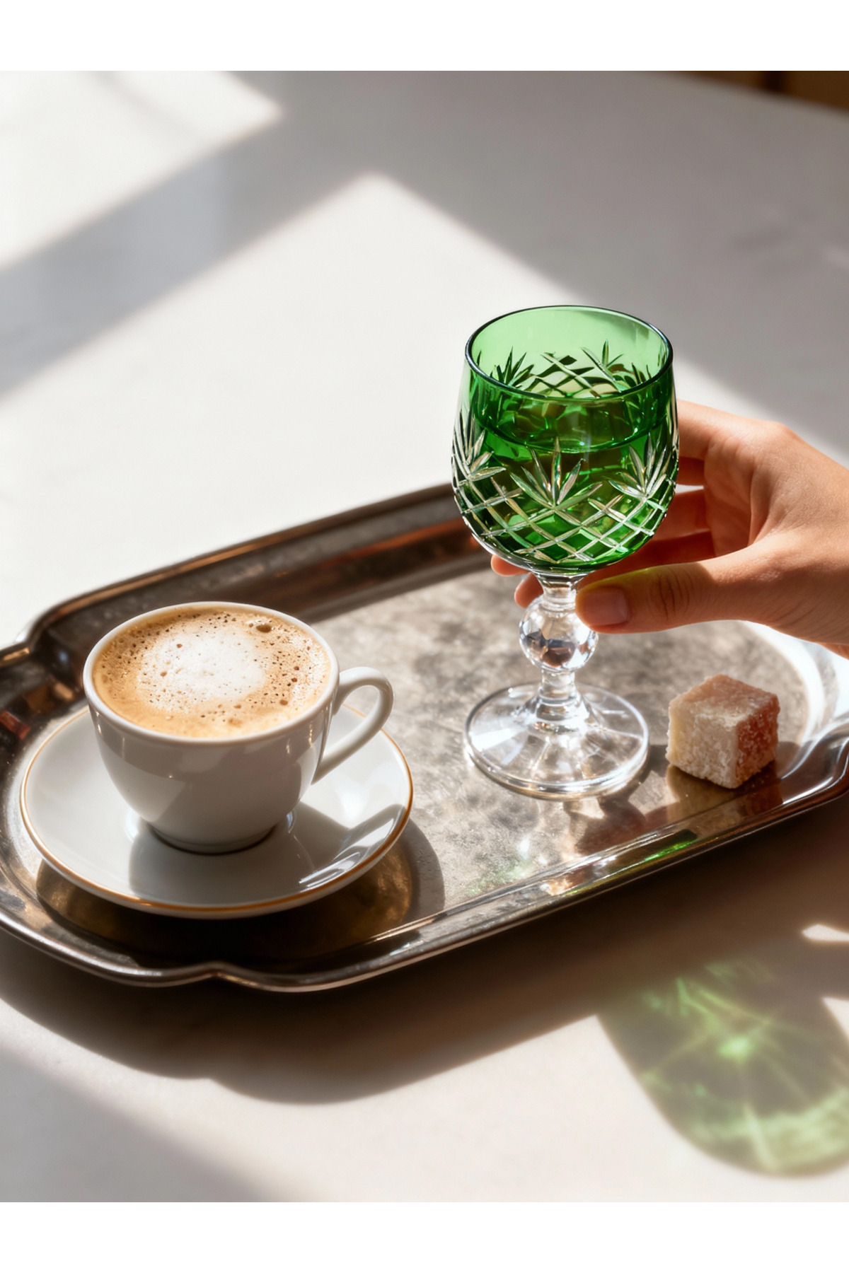 Margerie Ara Bohemia Crystal Hand Cut Coffee Side Water Glass 150cc