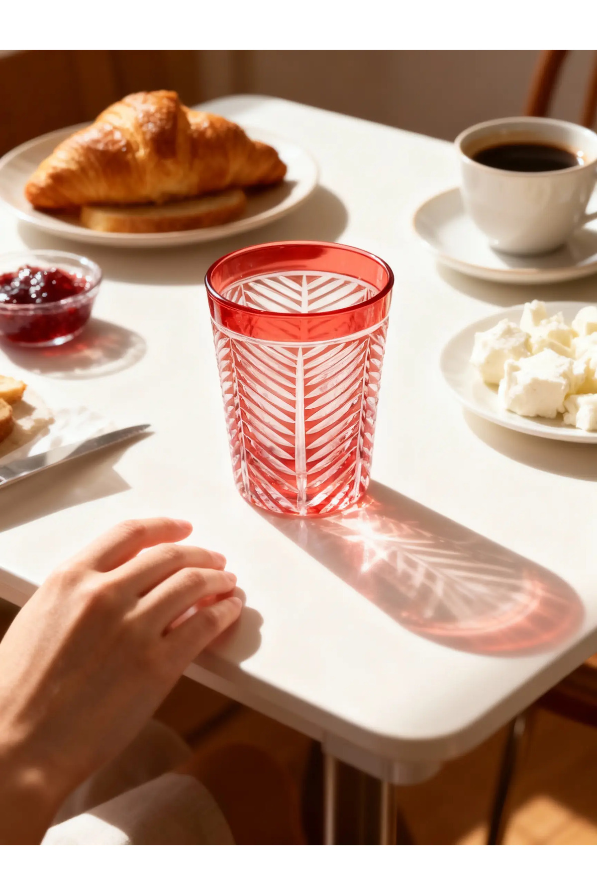 Margerie Lanza Modern Crystal Glass Water Glass 275cc | Coffee Side & Soft Drink