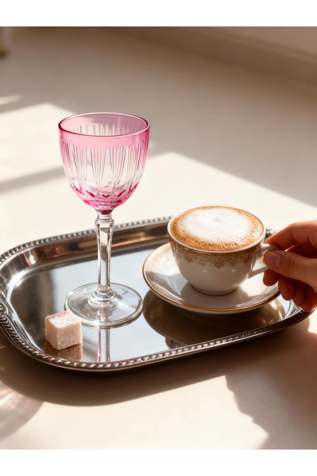 Margerie Grape Vintage Hand-Cut Crystal Glass 165cc | Coffee-Side Water & Sherbet Glass