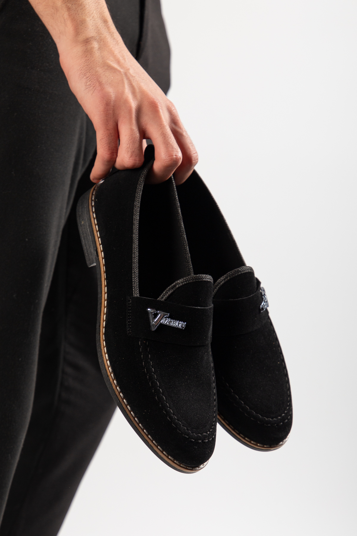 CALVORO  Corcik V Tokalı süet Erkek Babet Yazlık Ayakkabı