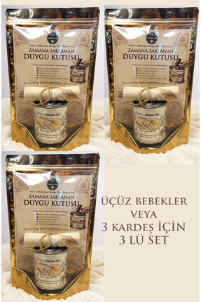 Time in a Tin Çoklu Hediyelik 3 adet - Bebeğe Mektup Zaman Kapsülü Seti - Beb...