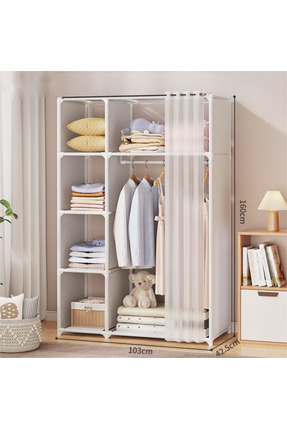 Glazeus Kolay Kurulum Kumaş Şık Giysi Dolabı