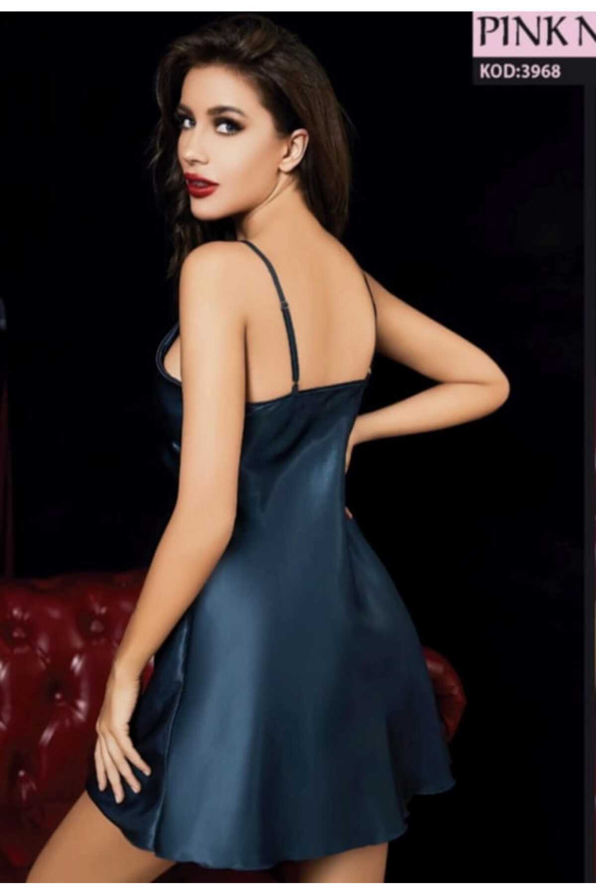 PİNKNİGHT SATEN GECELİK ASKILI