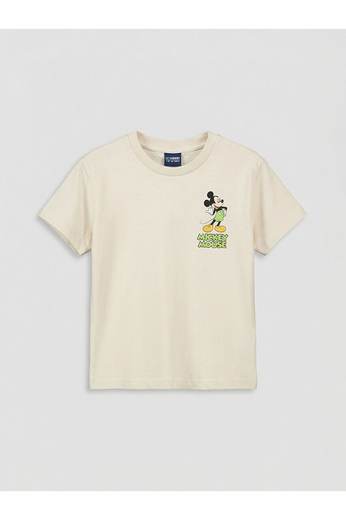 LC Waikiki Elsiva Collection Ekru Mickey Mouse Baskılı Erkek Bebek Tişört ve Şort fotoğrafı 2 (önizleme)