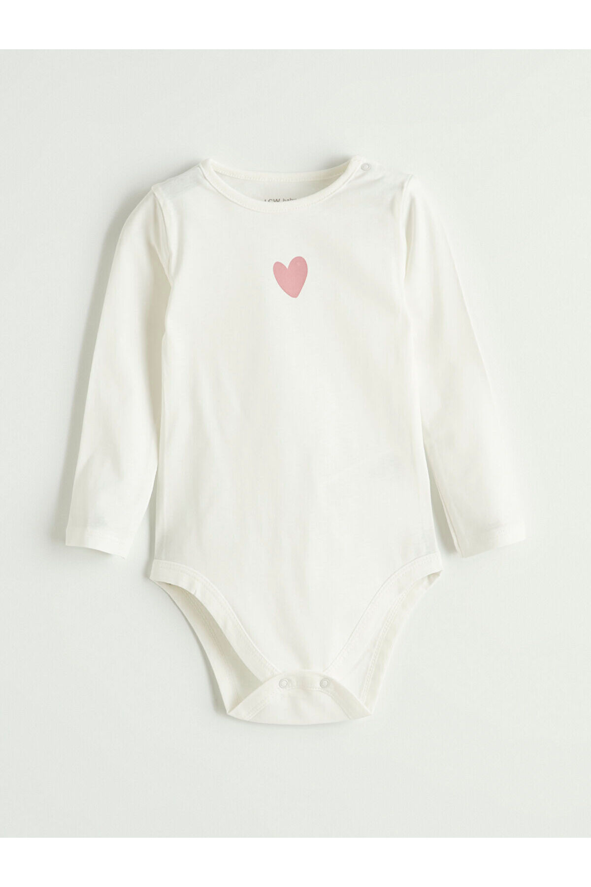 LC Waikiki Nevaa Collection Ekru Kalp Baskılı Kız Bebek Çıtçıtlı Body ve Tayt fotoğrafı 2 (önizleme)