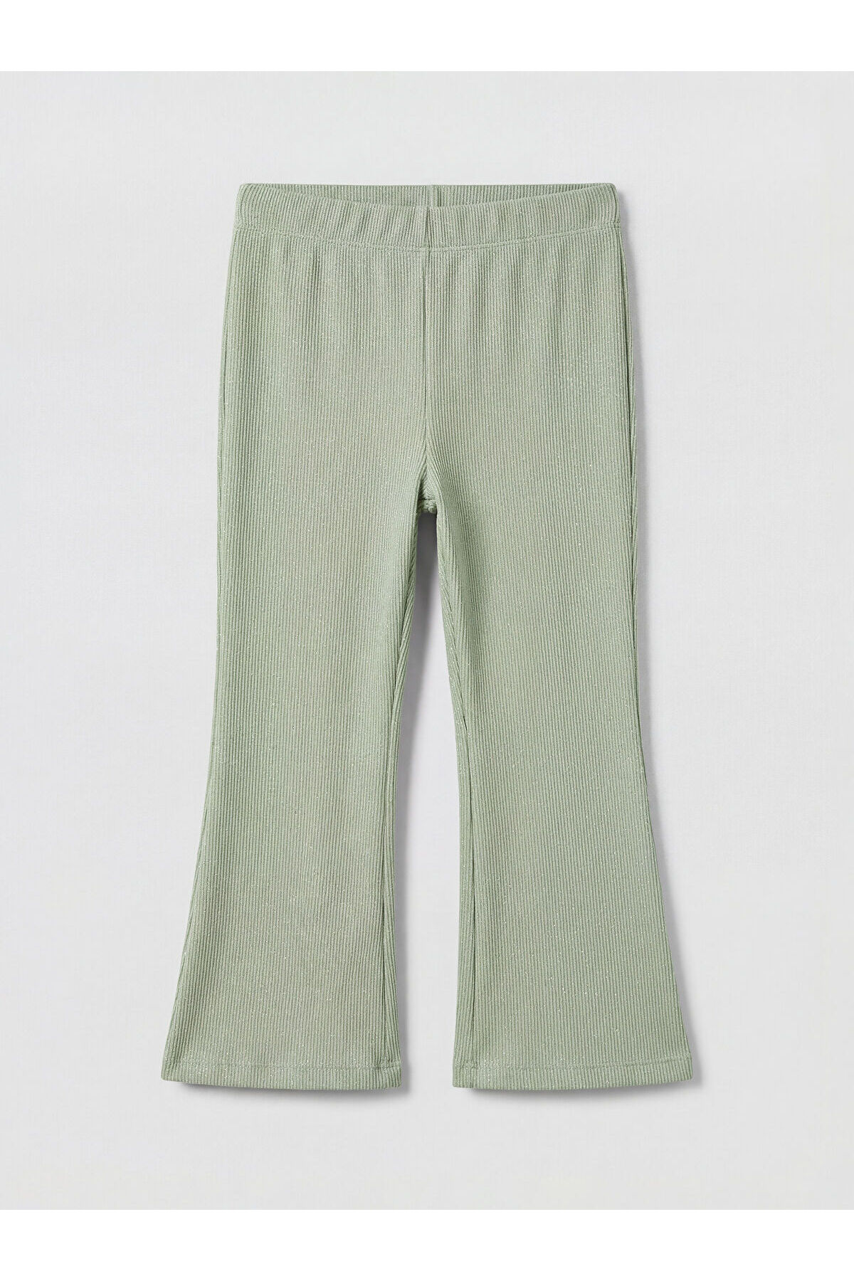 LC Waikiki Elsiva Collection Yeşil Kız Çocuk İspanyol Paça Tayt fotoğrafı 2 (önizleme)