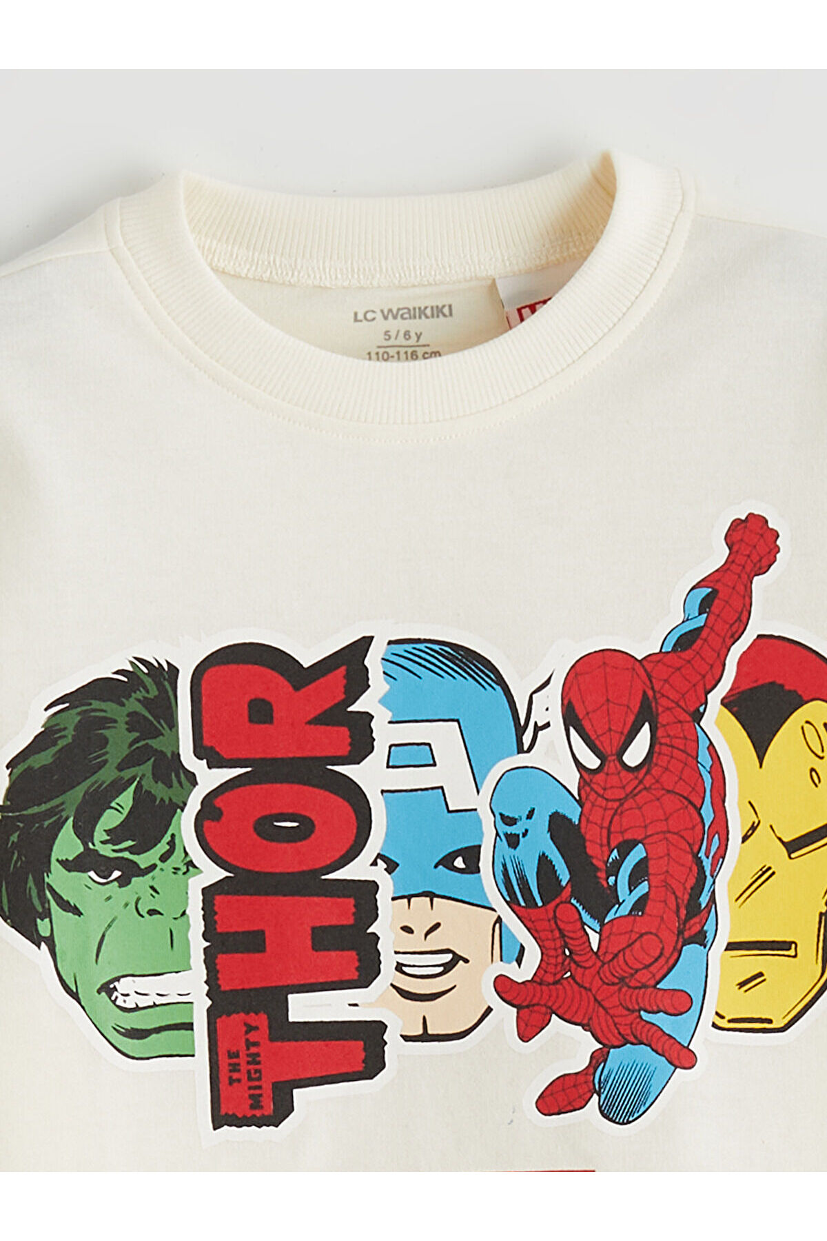 LC Waikiki Bej Marvel Baskılı Erkek Çocuk Tişört 2'li fotoğrafı 6 (önizleme)