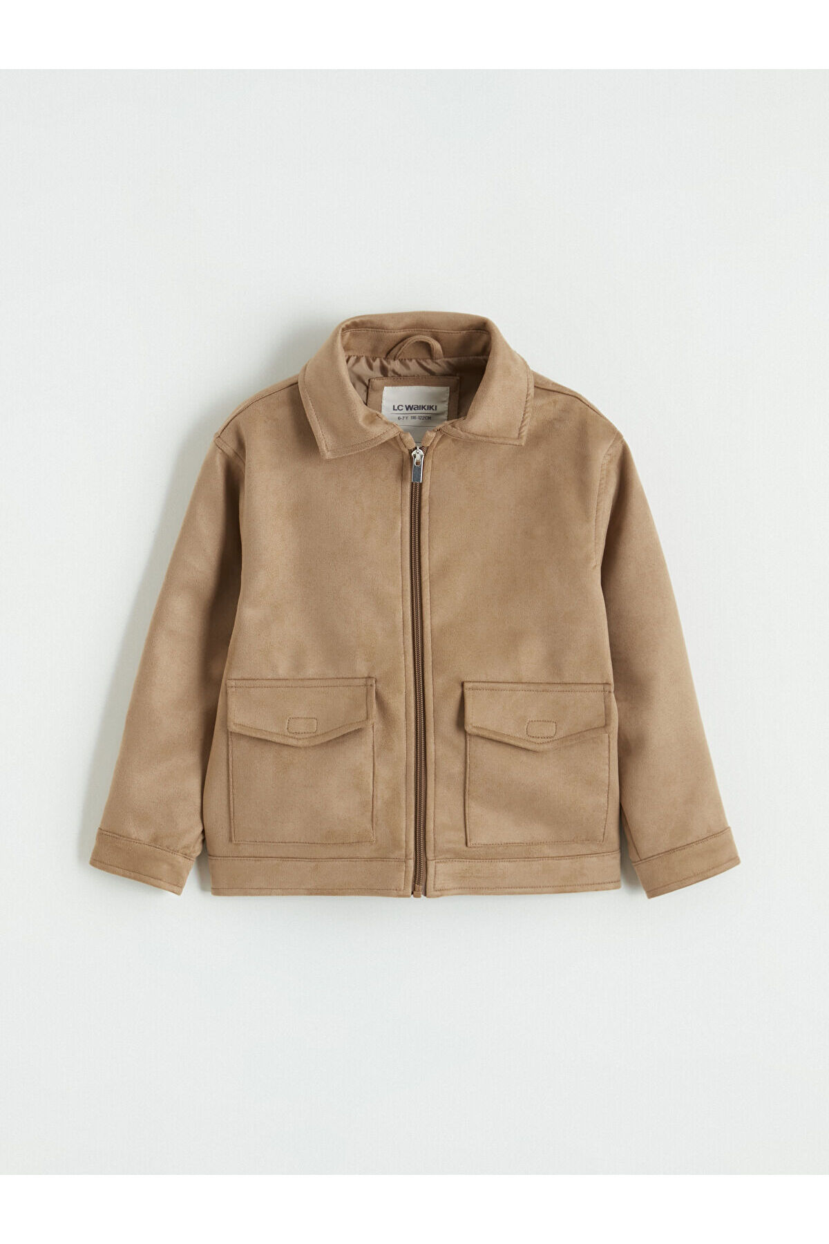 LC Waikiki M&B Collection Kahverengi Erkek Çocuk Süet Görünümlü Ceket fotoğrafı 2 (önizleme)