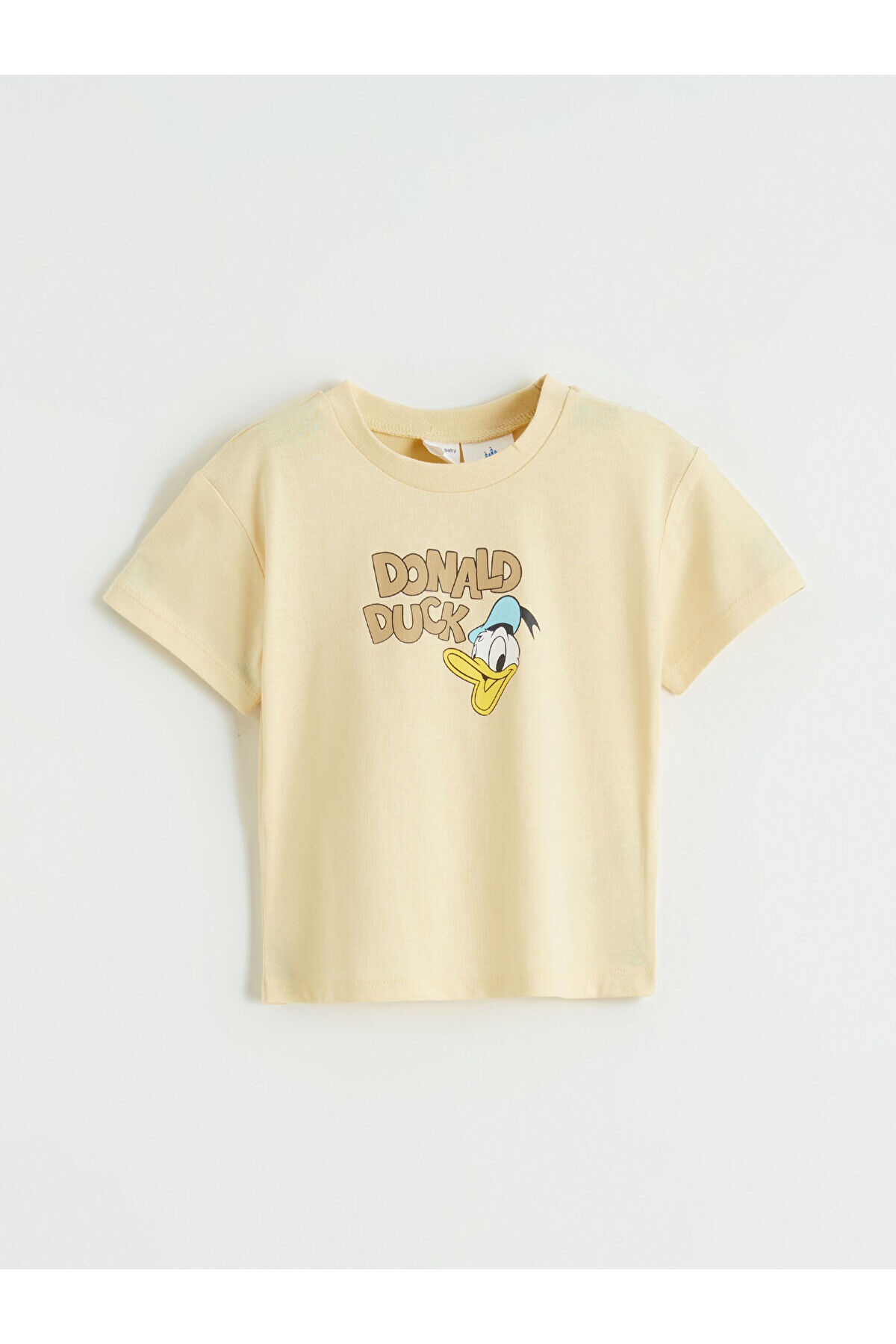 LC Waikiki Nevaa Collection Sarı Donald Duck Baskılı Erkek Bebek Tişört ve Şort fotoğrafı 3 (önizleme)