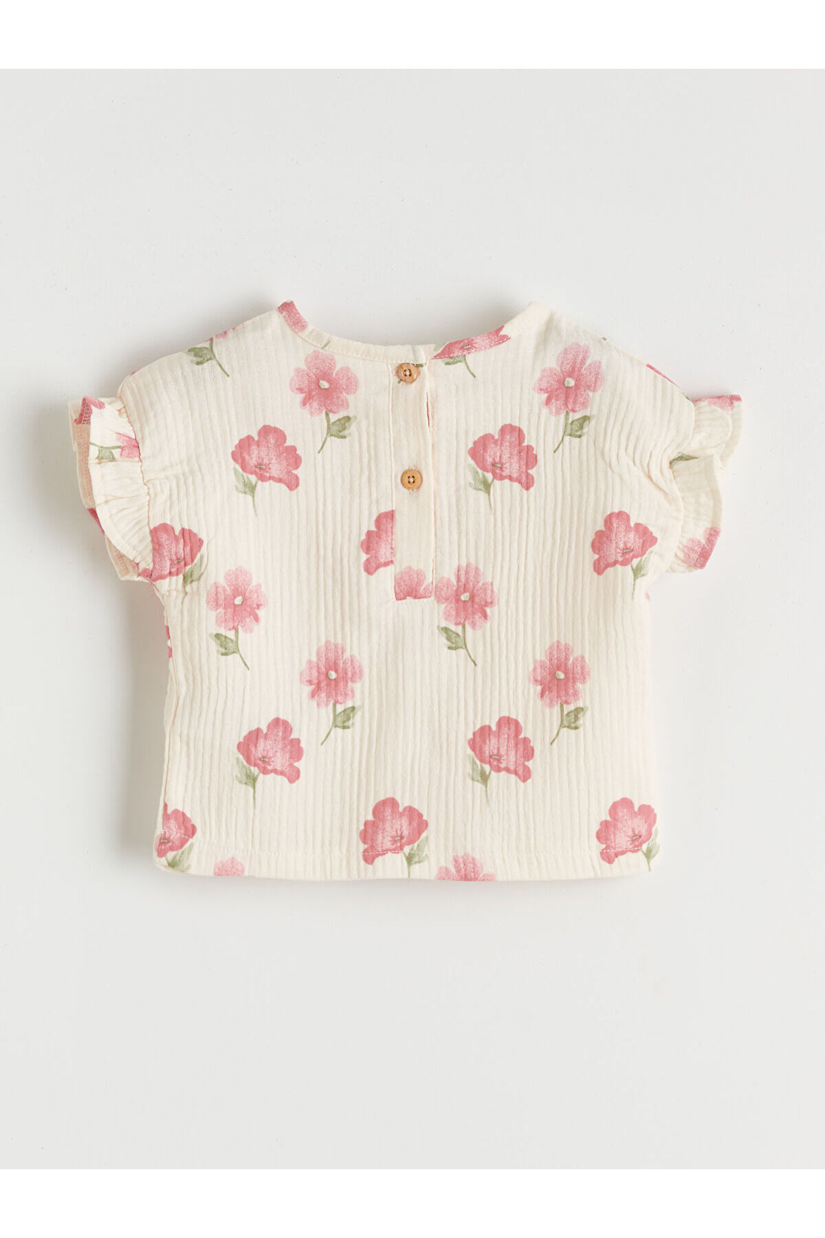 LC Waikiki Nevaa Collection Ekru Çiçekli Kız Bebek Müslin Bluz ve Pantolon fotoğrafı 3 (önizleme)