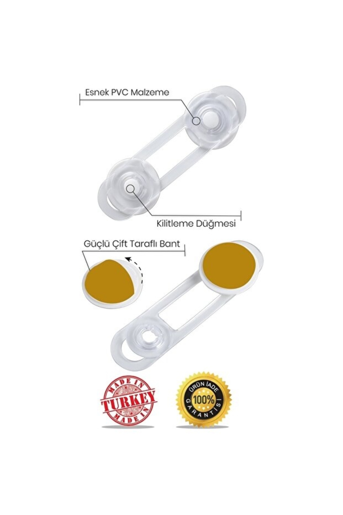 İdeal Baby 1 Adet Güvenlik Emniyet Kilidi Çok Amaçlı Çekmece Kilidi Dolap Fırın Buzdolabı Kilidi Evde Güvenlik fotoğrafı 5 (önizleme)