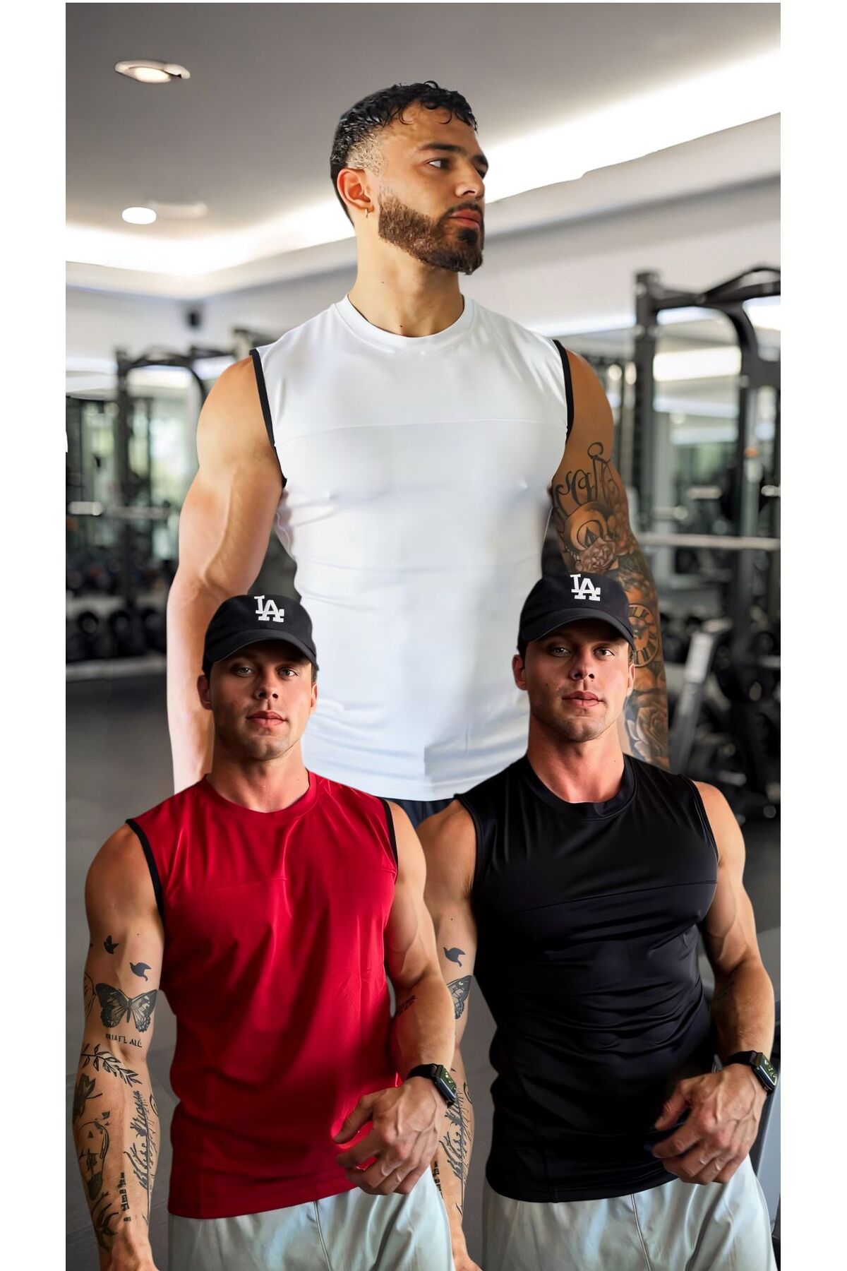 kalawear Erkek 3'LÜ Scuba Fit Gym Fitness Sporcu T-shirt