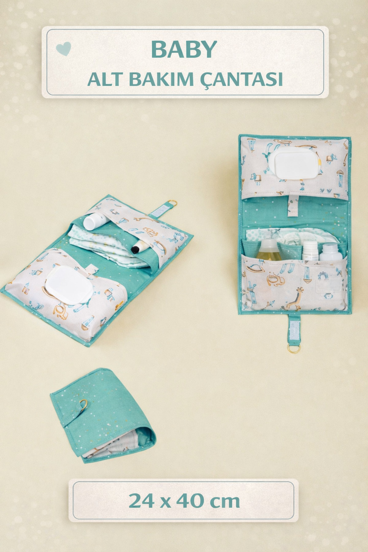 PONÇİK BEBEK Baby Doğum Çantası Çok Kullanışlı Düzenleyici Set 8 Parça fotoğrafı 3 (önizleme)