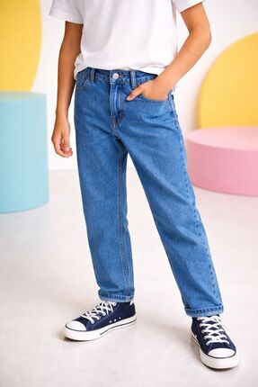 minny max Erkek Çocuk Denim Jean Kot Pantolon Mavi Renk