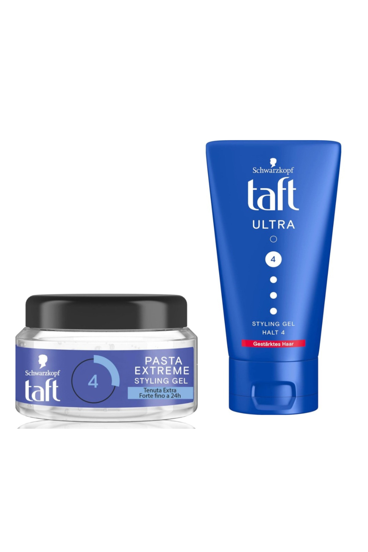 Taft Saç Jölesi Pasta Extreme Saç Şekillendirici Jel No:4 250 ml + Ultra Styling Gel No:4 150 ml — 8015700130096