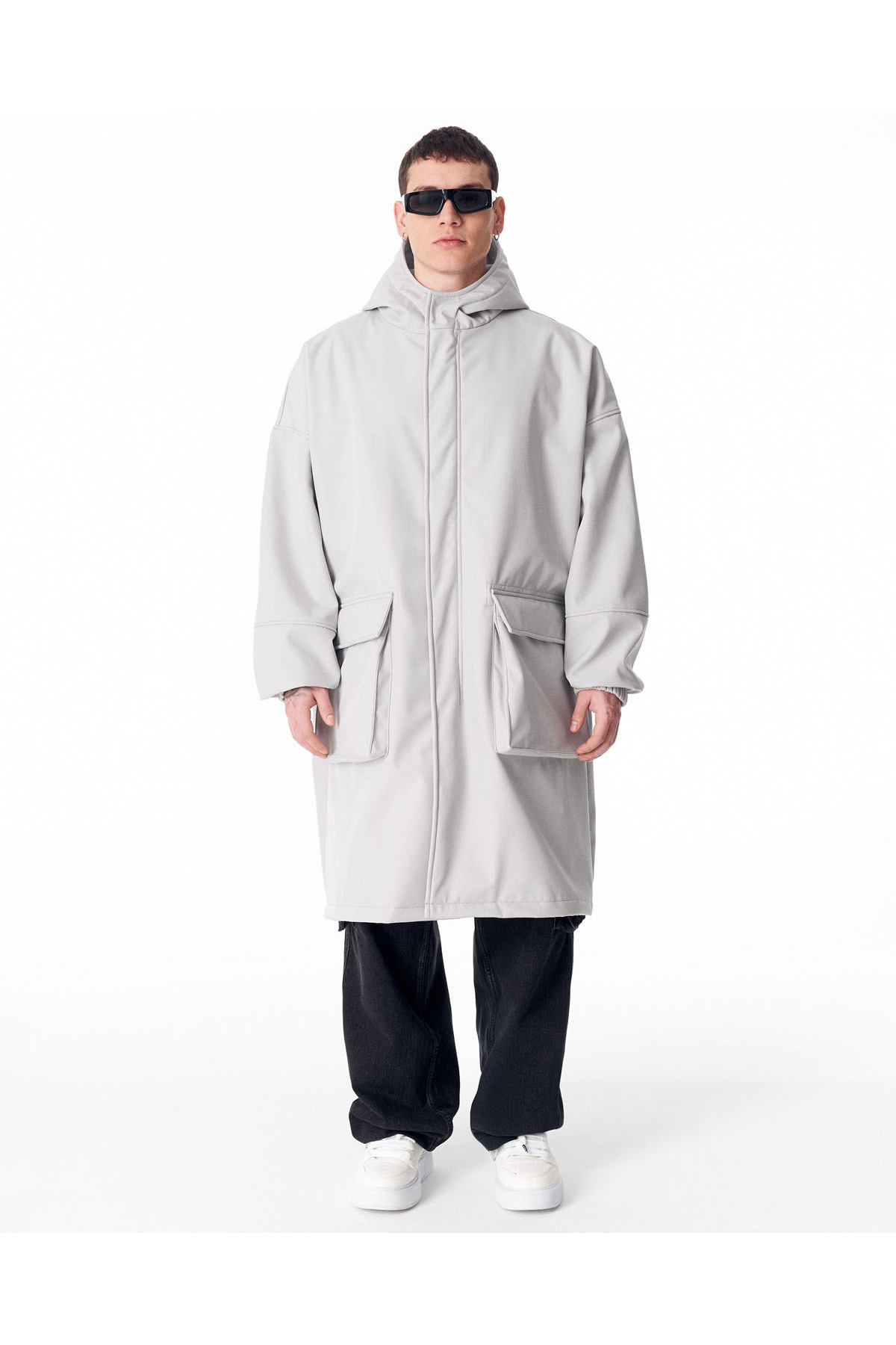 ژاکت بلند مردانه Softshell خاکستری ضد آب — خاکستری OUT3501-gri — تصویر 7 از 8