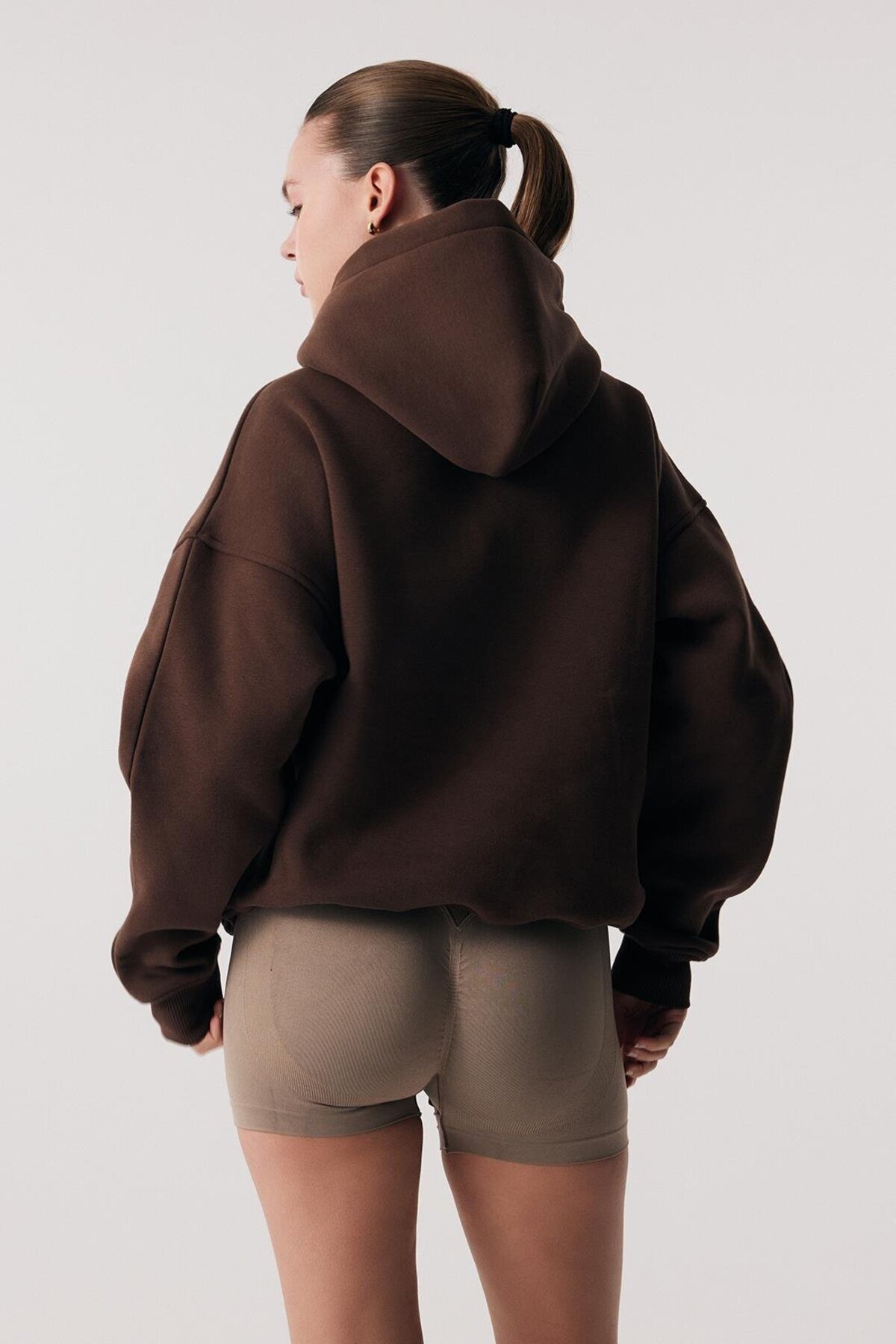 Oishii Rei Loungewear Hoodie Kahve görsel 3