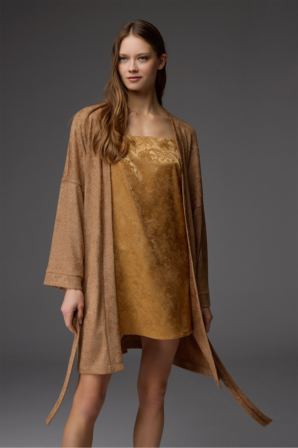 BONJOUR MADAME Jakar Viscon Gecelik Örmen Sabahlık 2Li Takım BM-1807