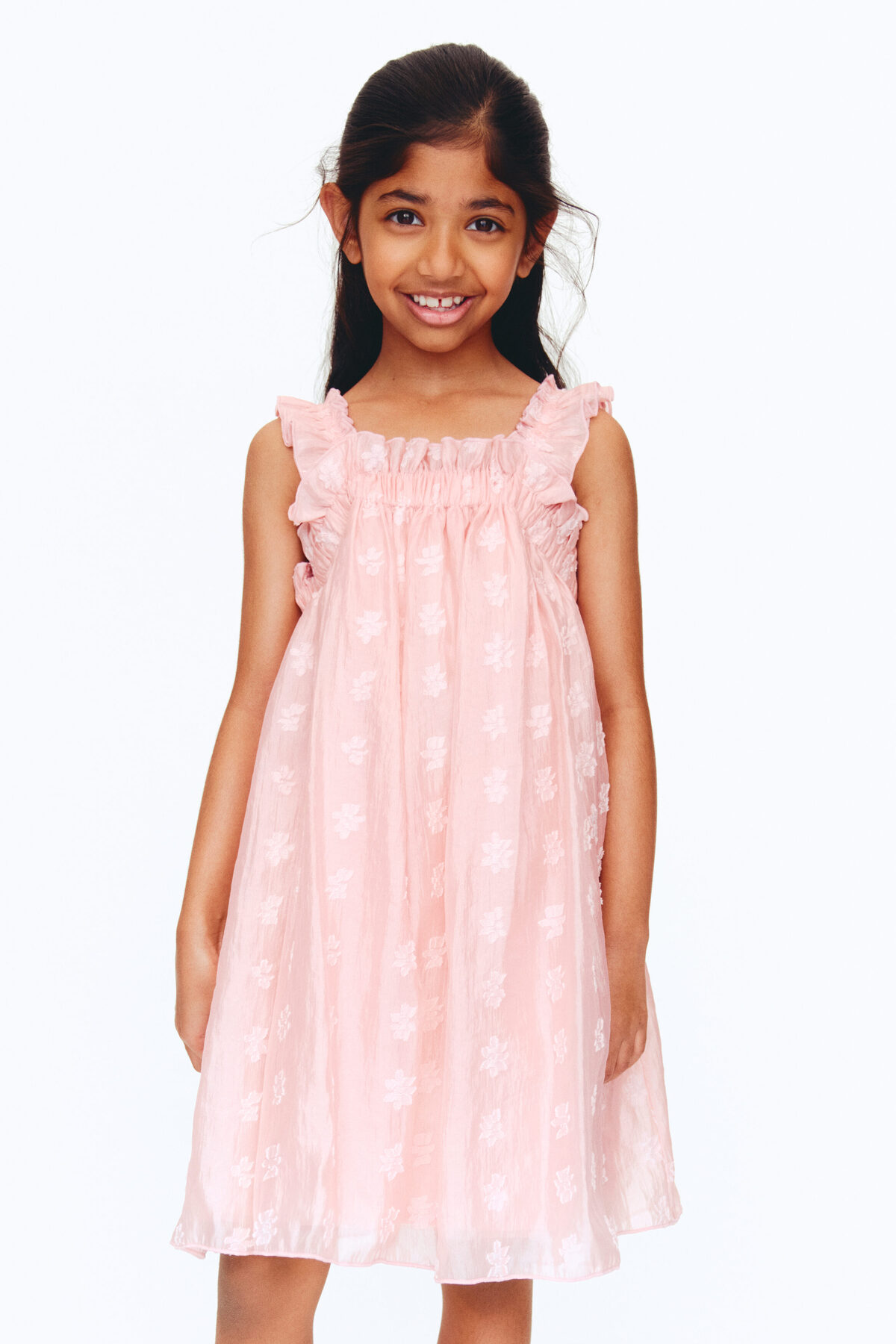 H&M Fırfırlı ve Jakarlı Elbise fotoğrafı 2 (önizleme)