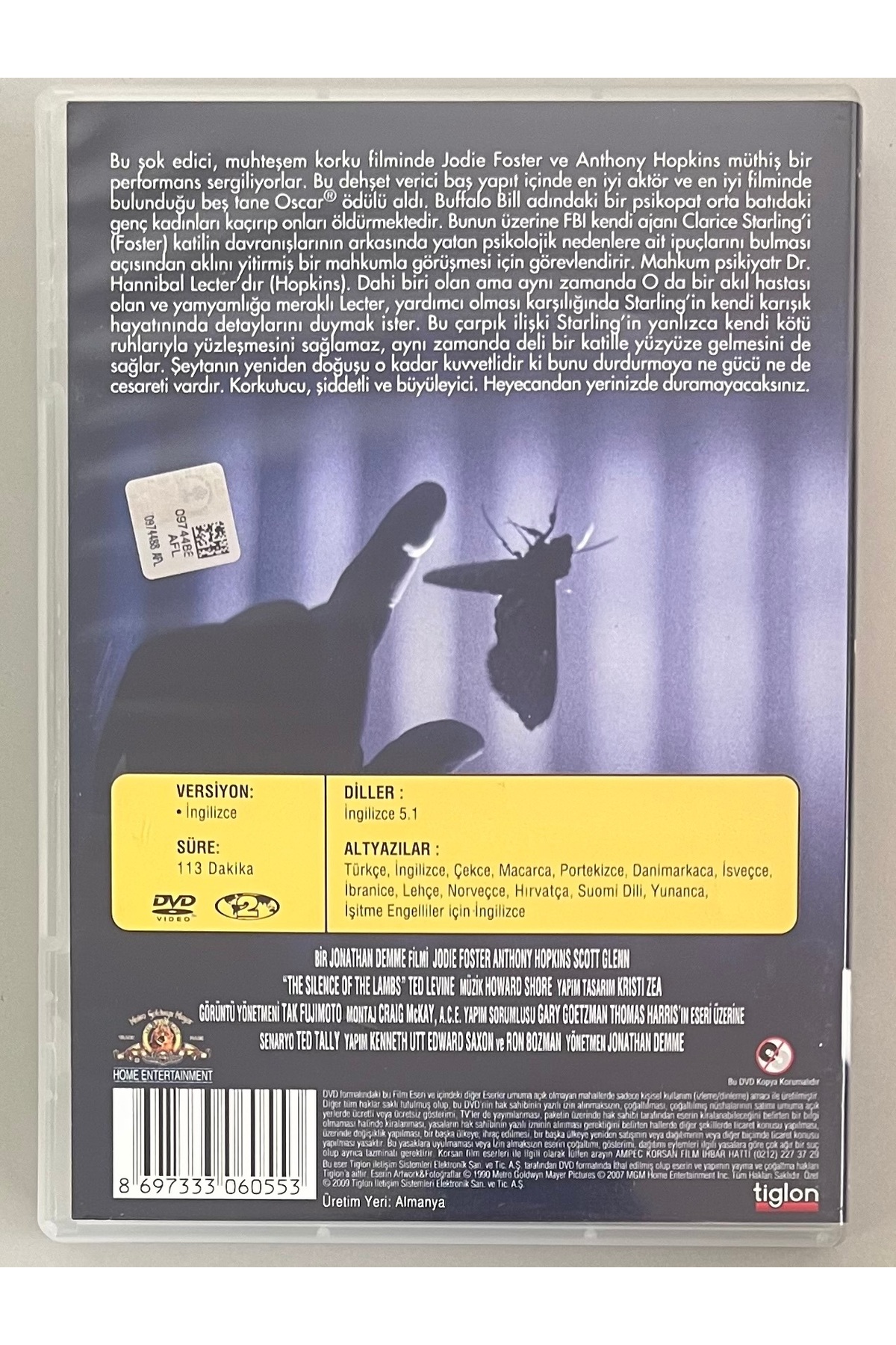 Tiglon Kuzuların Sessizliği Dvd - Fiyatı, Yorumları