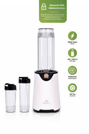 PiranTech YH-1200 Kişisel Blender – 600W Güçlü & Taşınabilir Smoothie Makinesi