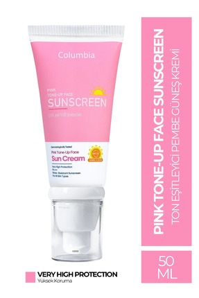 Columbia Pink Tone-Up Face Spf 50 Cilt Aydınlatıcı Ton Eşitleyici Pembe Yüz G...