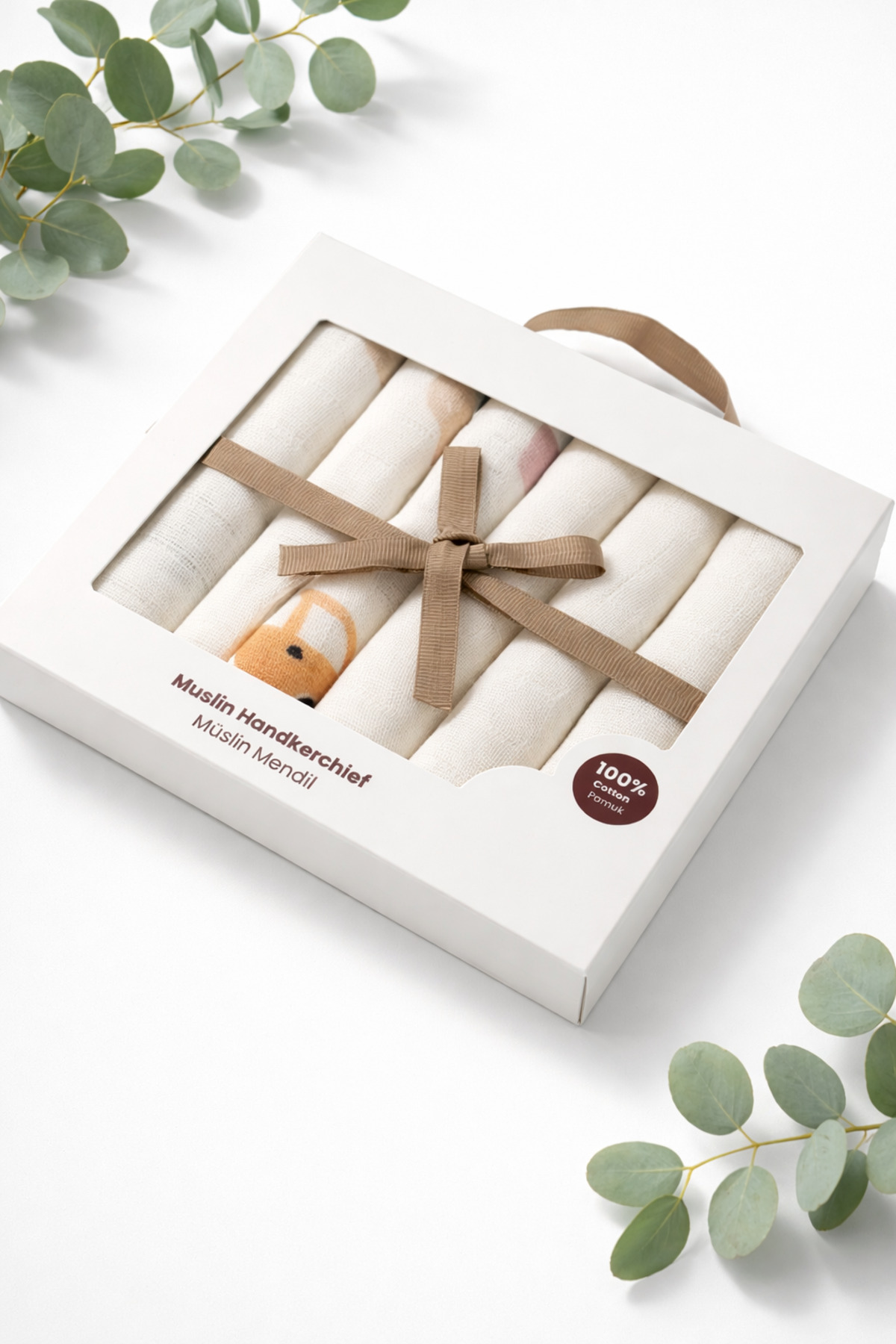Soft 6pcs 100% Cotton Muslin Baby Wipes Set 23x23 cm Suitable for Daily Use