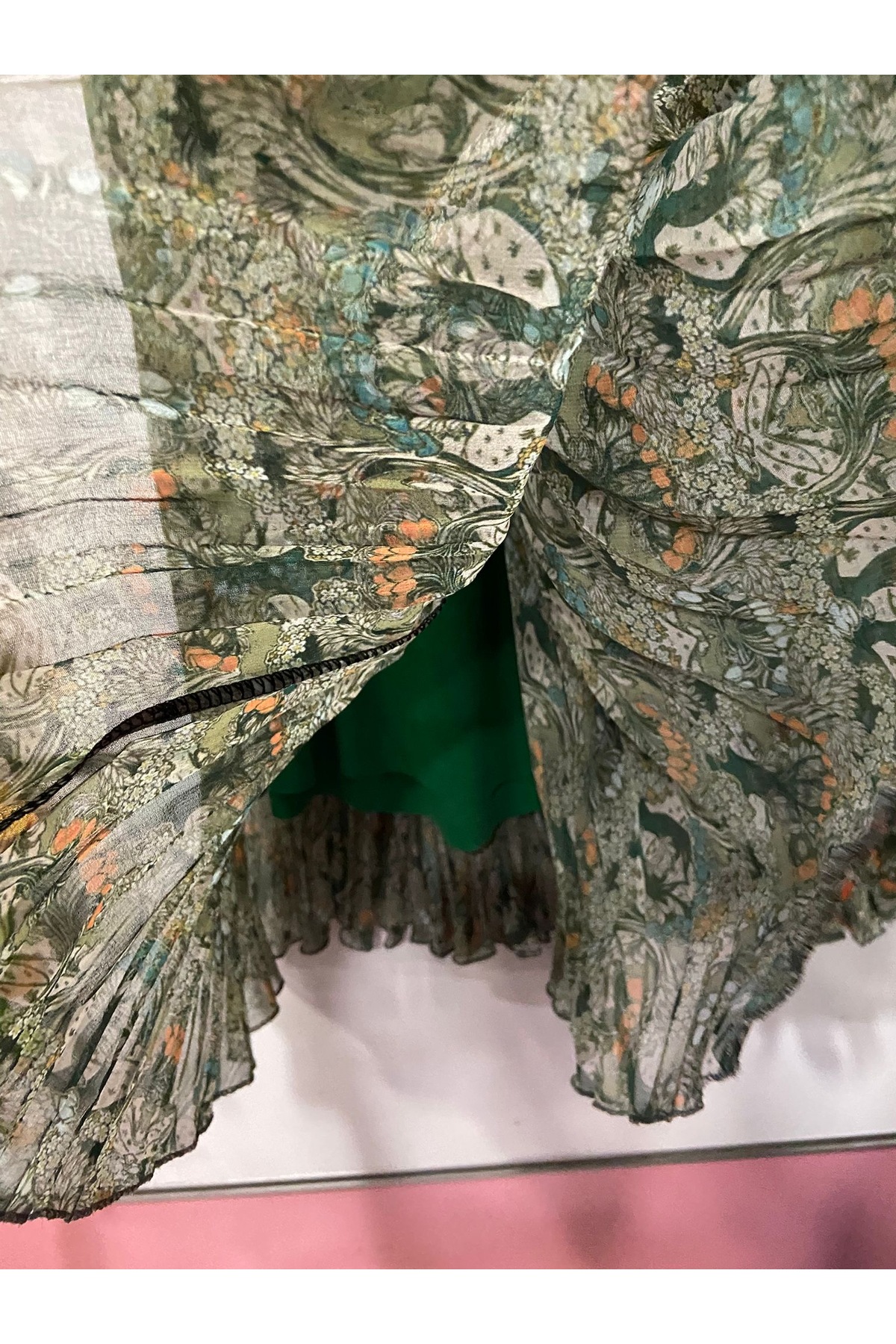 edu collection  Desenli şifon Çan etek astarlı - Görsel 4