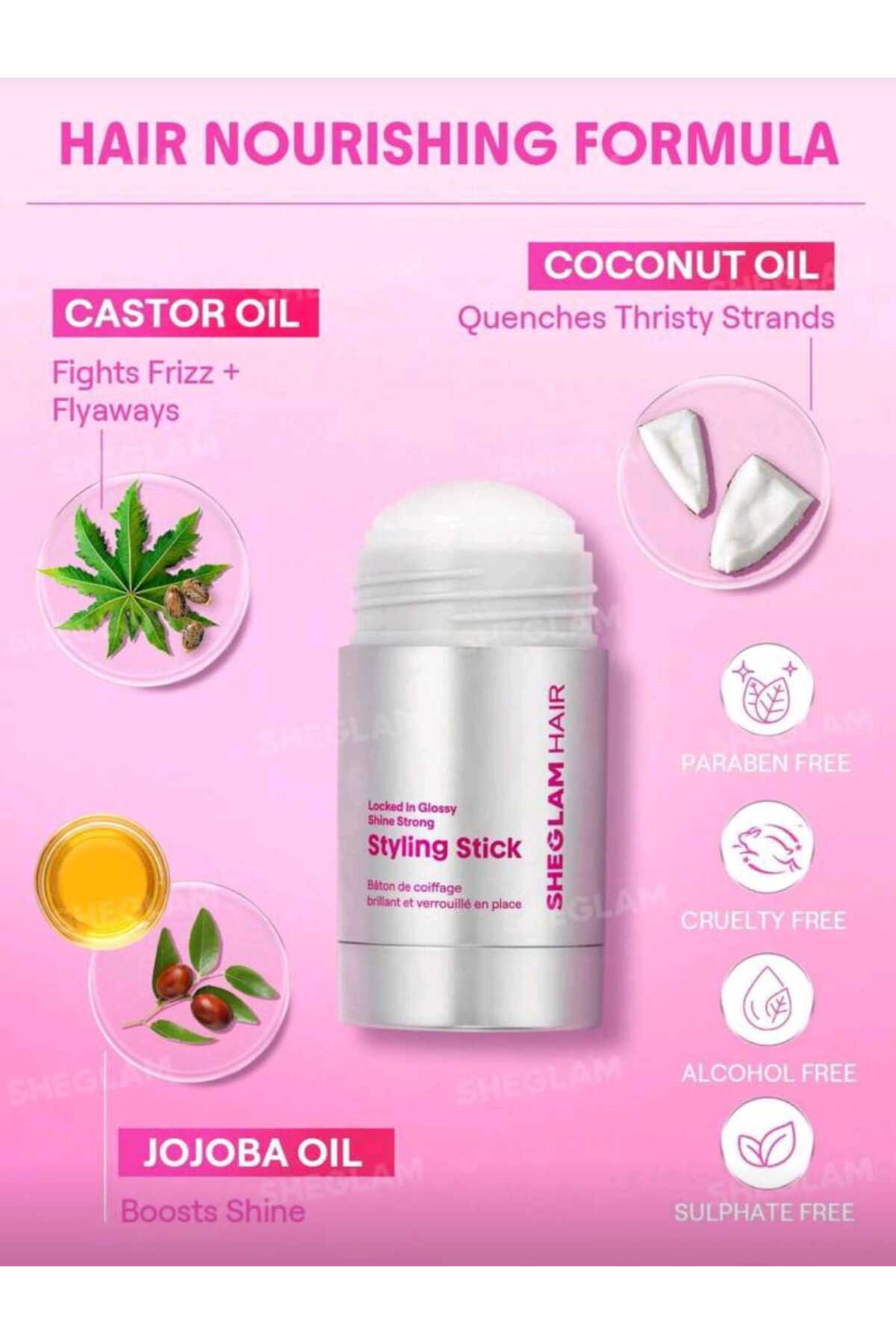 استیک براق کننده و حالت دهنده مو شگلام - 30 گرم، استیک صاف کننده مو — استیک مو — تصویر 5 از 6