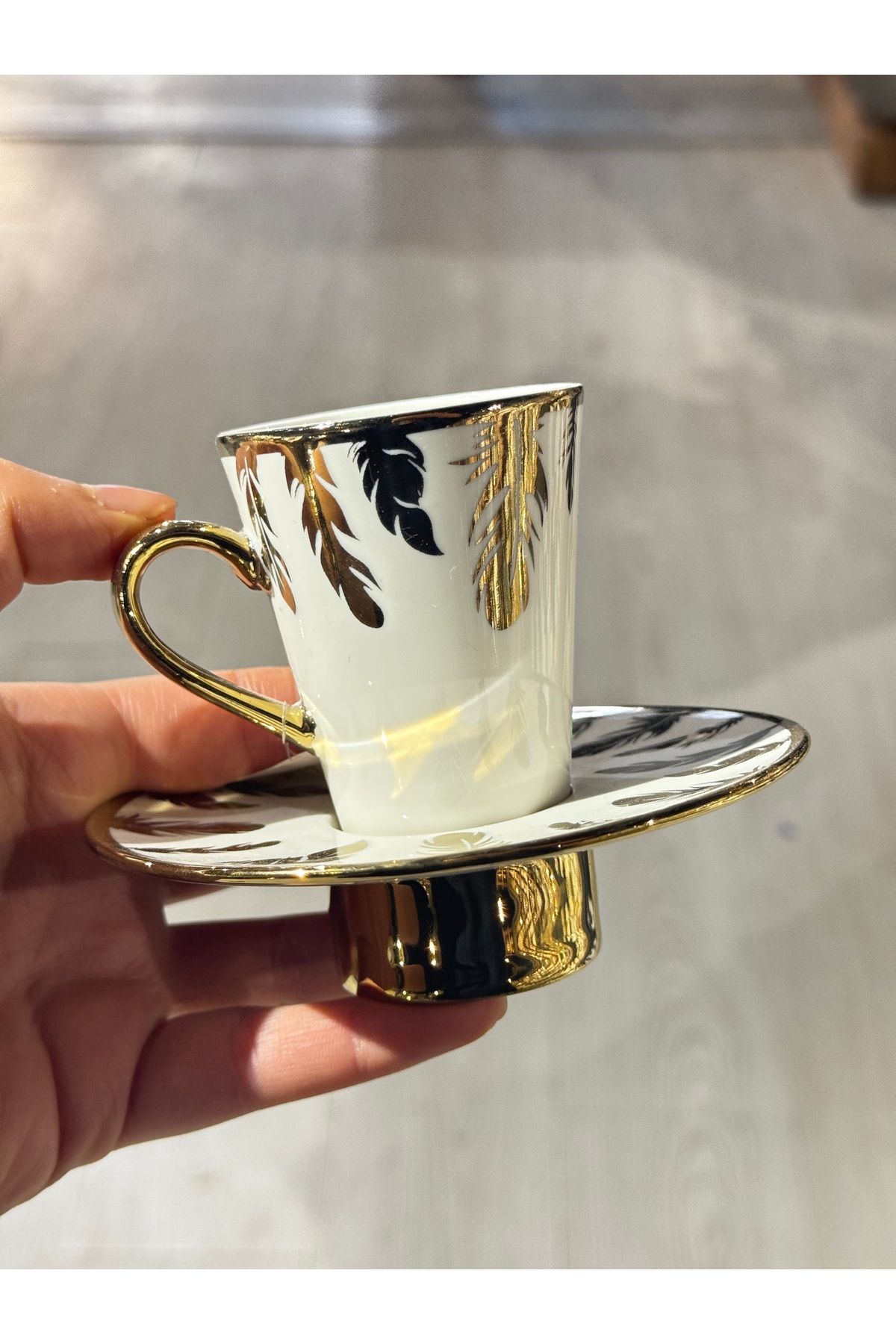 hediye ESTERHOMEDECOR 6 Kişilik pelerin model porselen kahve fincan ...