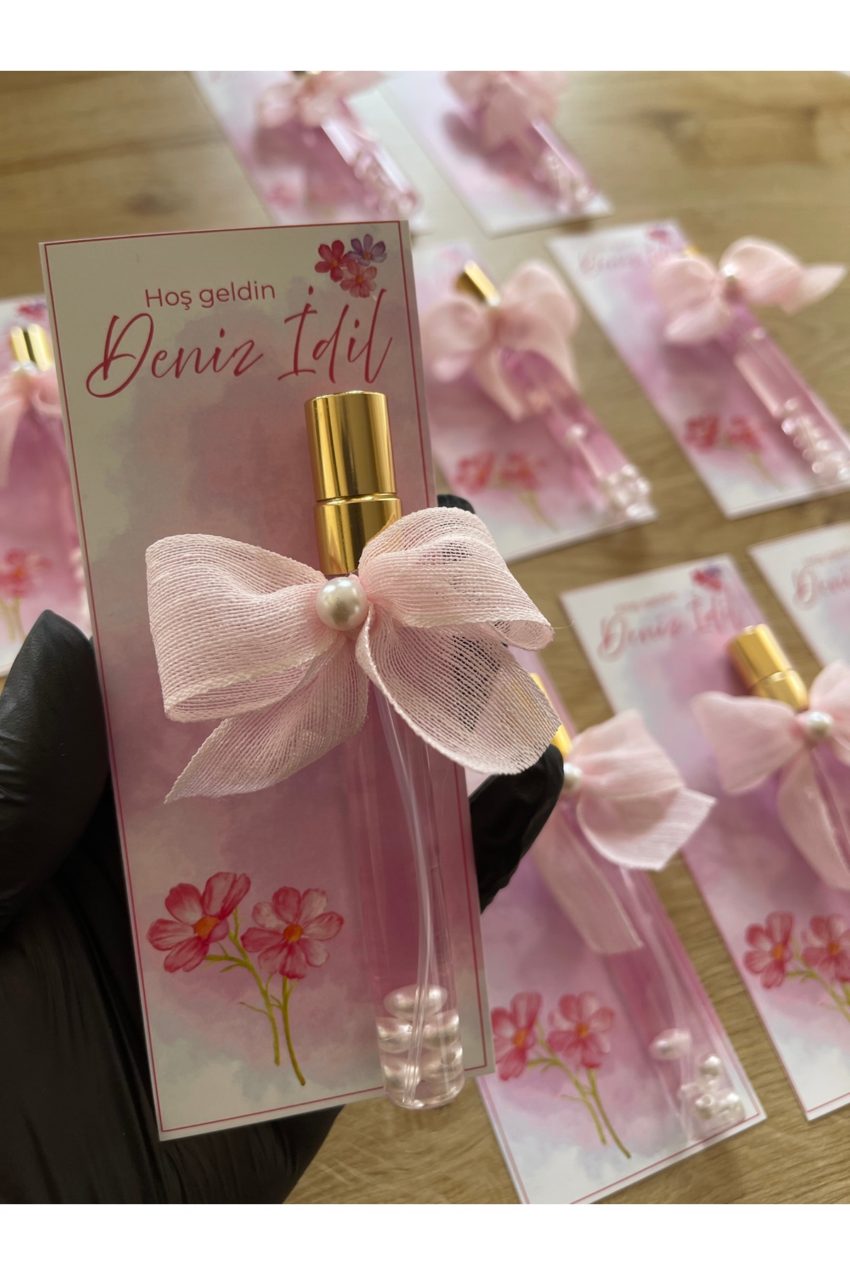 handmade candle house 10 Adet Kartlı Sprey Limon Kolonya Şişesi Doğum,Nişan Söz Hediyelikleri fotoğrafı 3 (önizleme)