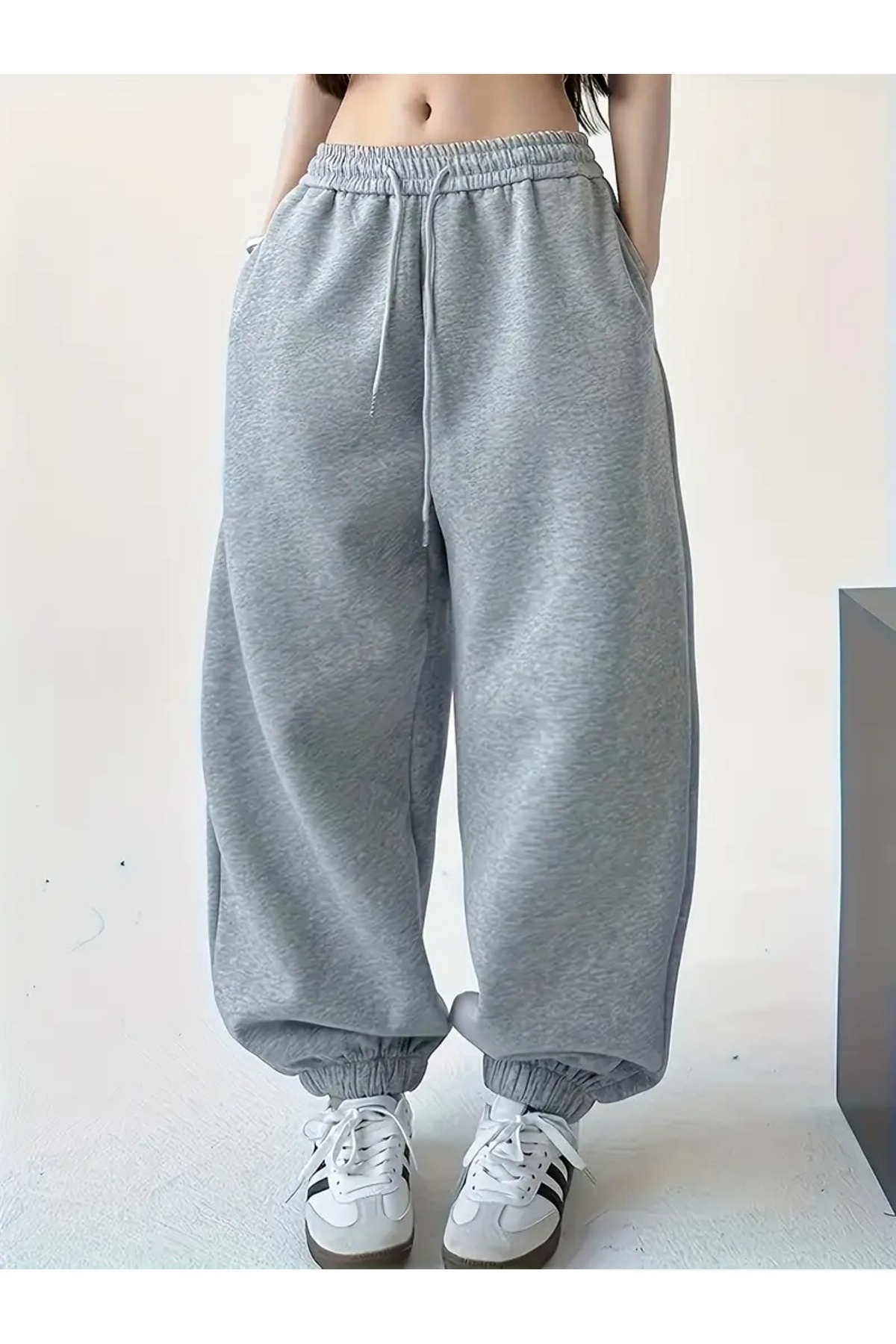 Le Vion  İKİ ADET LACİVERT GRİ PAÇA LASTİK BOL EŞOFMAN ALTI - Görsel 4