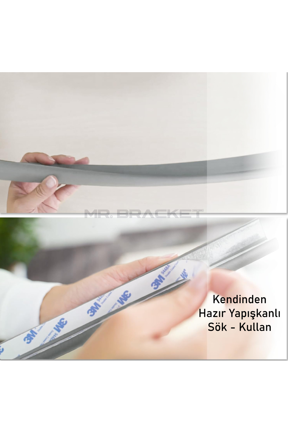 MR.BRACKET 2 metre Hazır Yapışkanlı Ekstra Kalın Kauçuk Masa Kenar Koruyucu - Bebek Çocuk Güvenlik Köşe Koruma fotoğrafı 2 (önizleme)