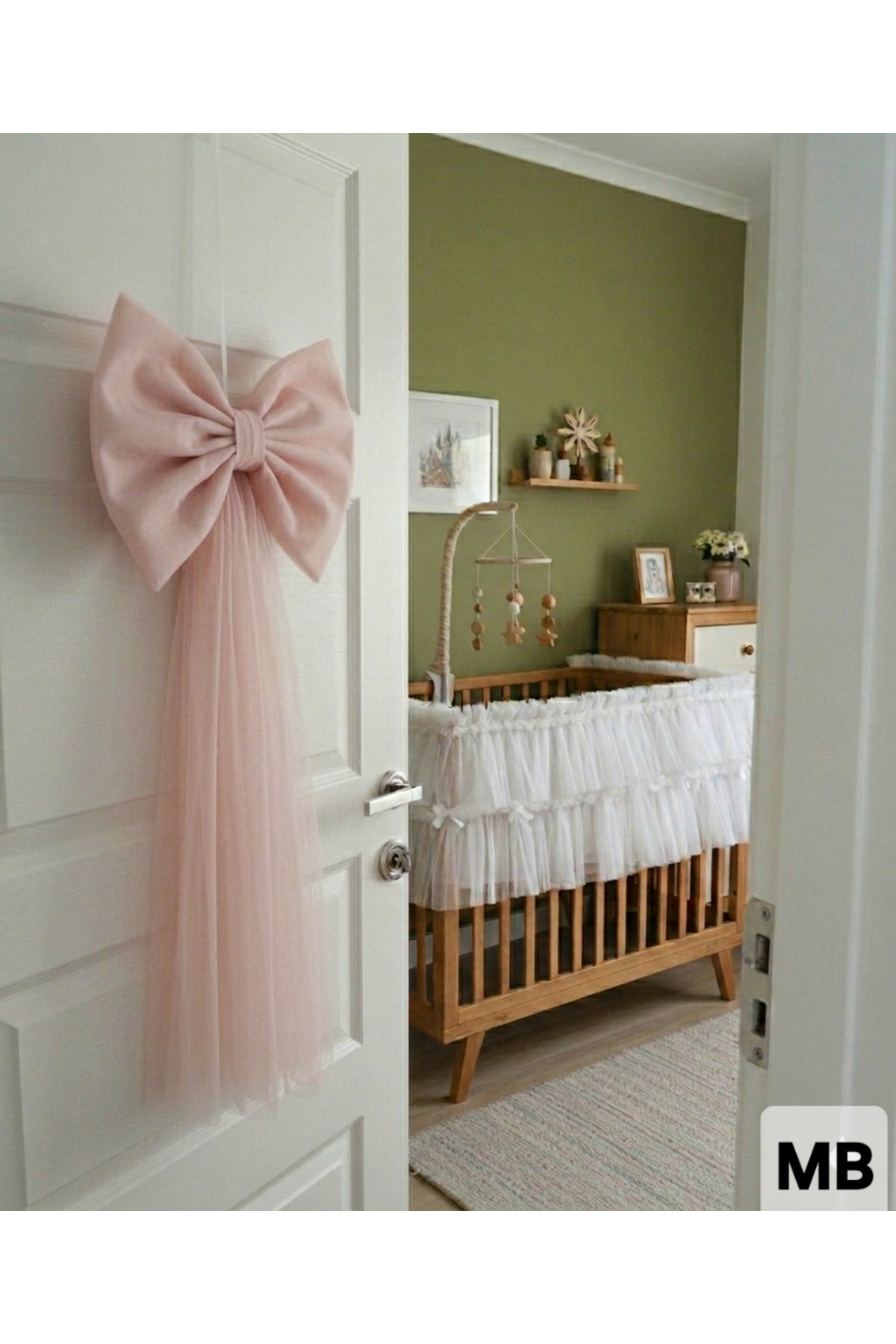Hospital Door Decoration,Baby Room Door Decoration Tulle Bow