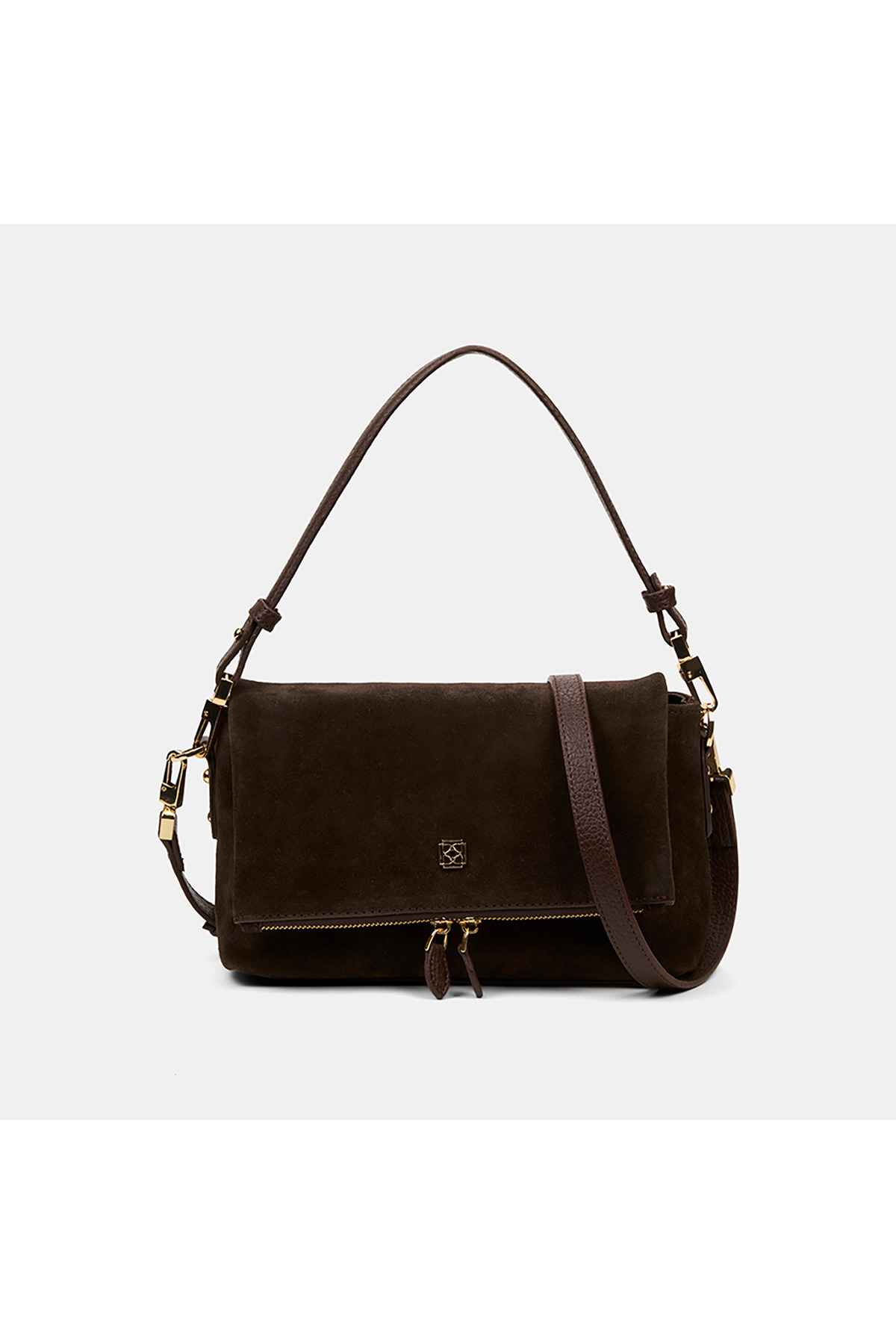 Women's Hot Coffee Adjustable Strap Suede Shoulder Bag