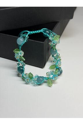 Gioriz Atelier Çiçekli doğal taş bileklik