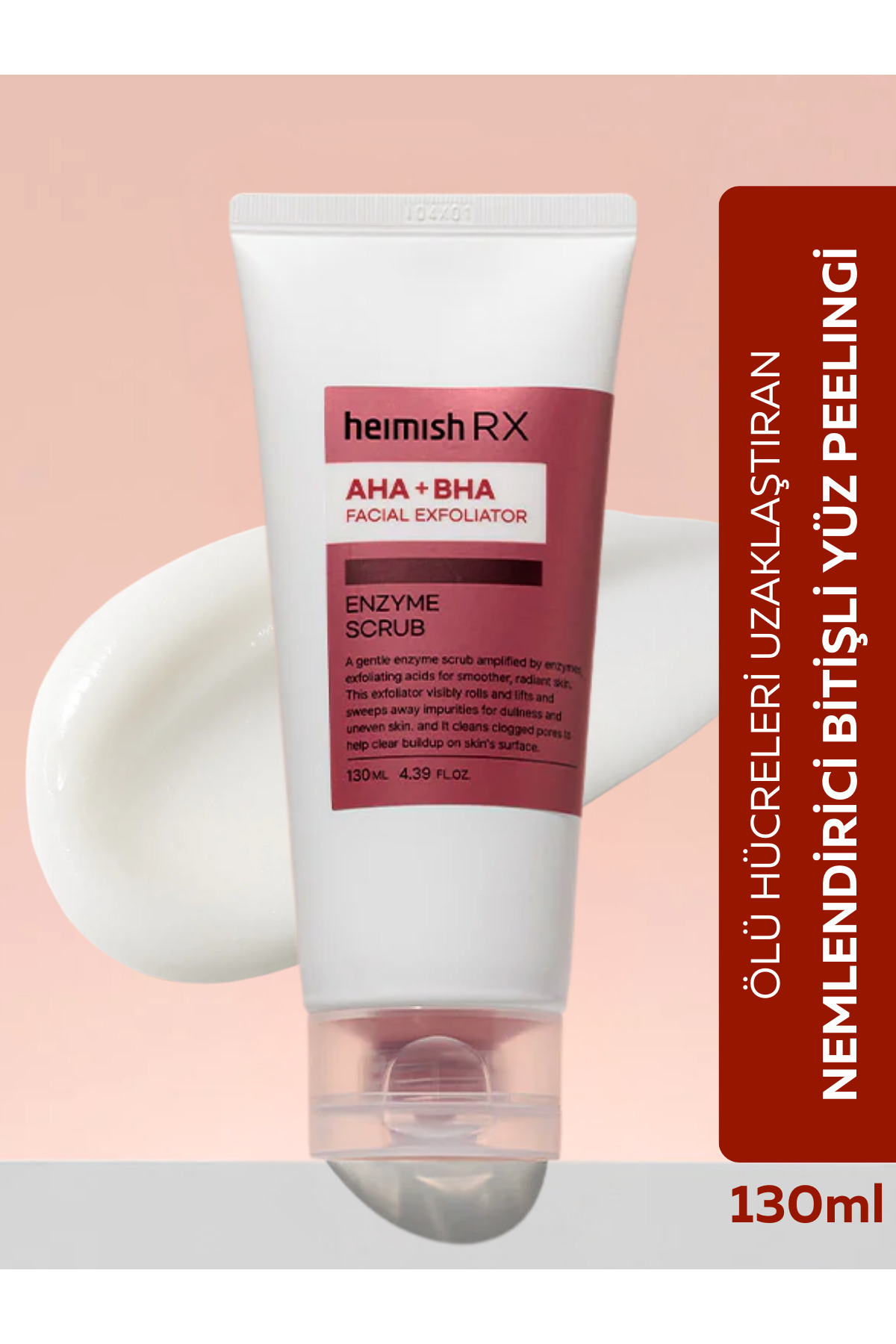 Heimish AHA BHA Ve Enzim İçerikli Pürüzsüzleştirici Aydınlatıcı Yüz Peelingi Rx Aha Bha Enzyme Scrub 130 ml — HMS-RX-CBUT007-SCR130