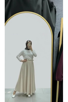 Elikra KEMERLİ SATEN ETEK