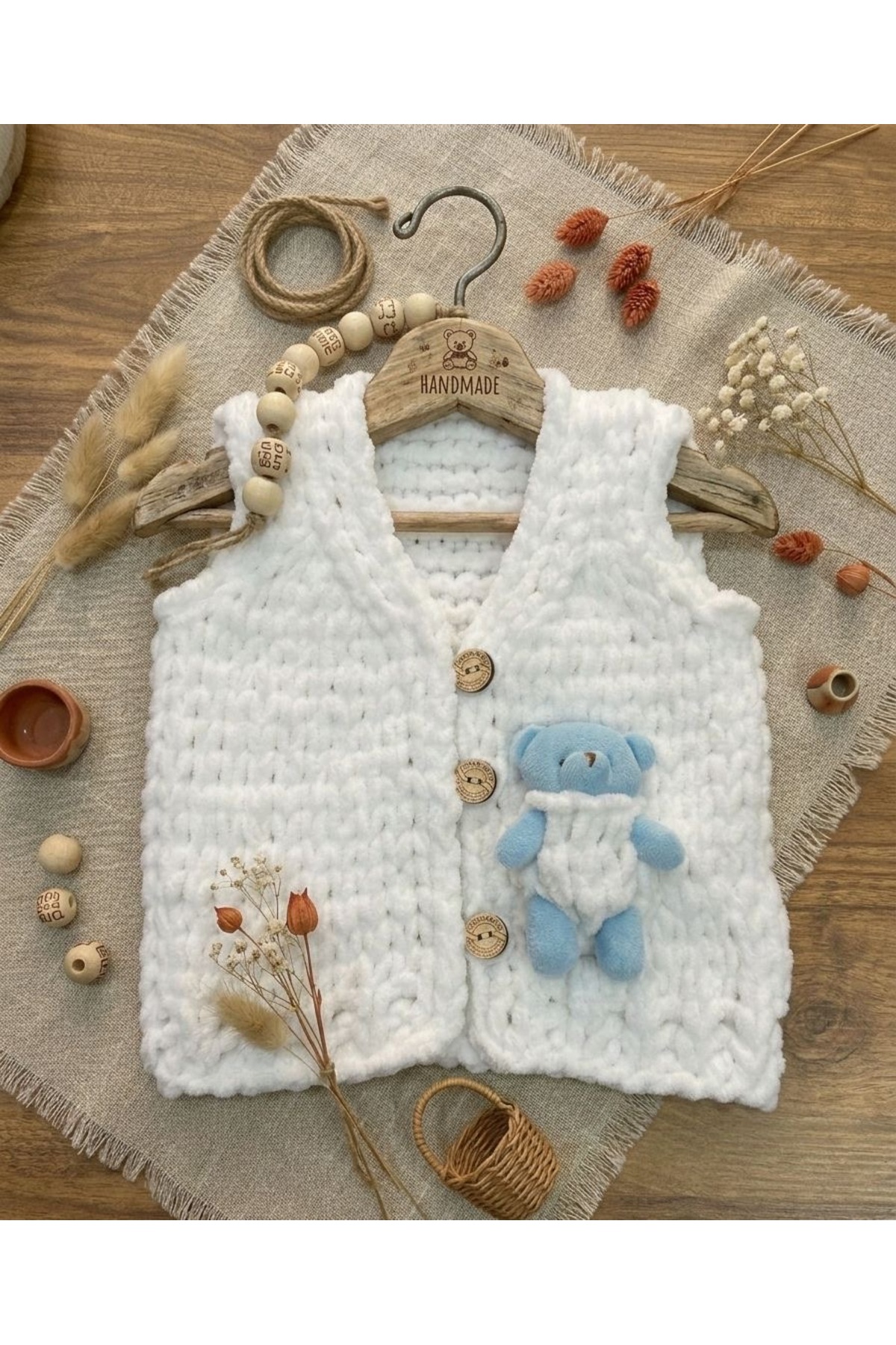 Tasarım Ayıcıklı bebek yelek fotoğrafı 4 (önizleme)