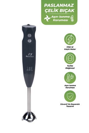 PiranTech YH-83 Çubuk El Blenderi – Turbo Fonksiyonlu, Kolay Temizlenebilir