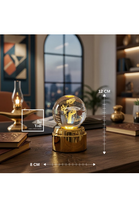 İki Yedi Konsept Mobius Dönen Cam Küre Eller Kristal Serenat LED Gece Lambası...