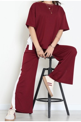 DuRu LiNe 🖤🤍 Yan Şeritli Rahat Kesim Kadın Eşofman Takımı