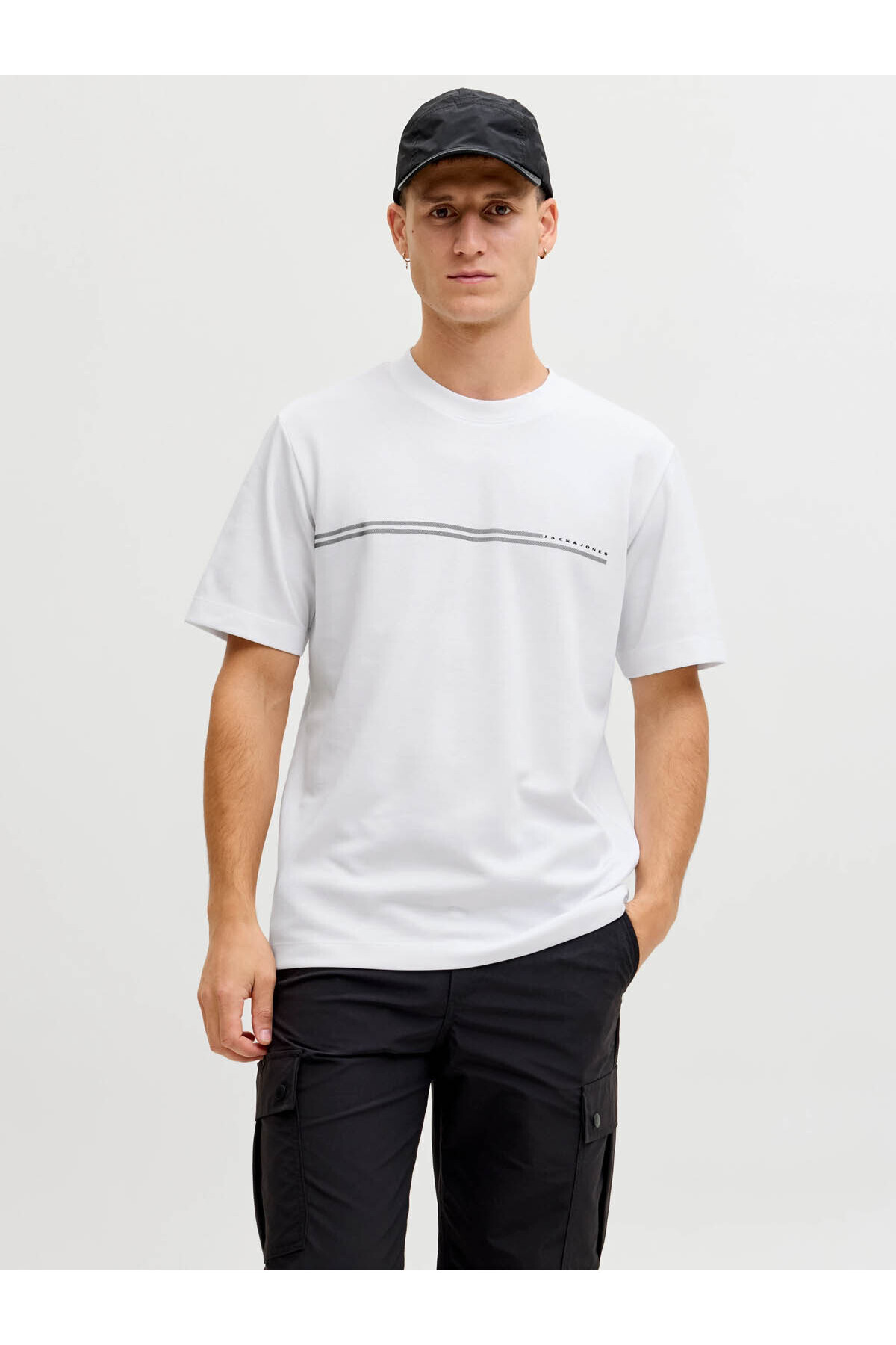 تی‌شرت مردانه سفید Jcofusion کد ۱۲۲۸۹۹۳۶ جک اند جونز تی شرت Jack & Jones