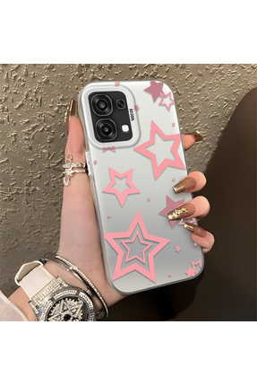 Hontinga OPPO A6 Pro 5G Uyumlu Yıldızlar Desenli Silikon Telefon Kılıfı Kenar...