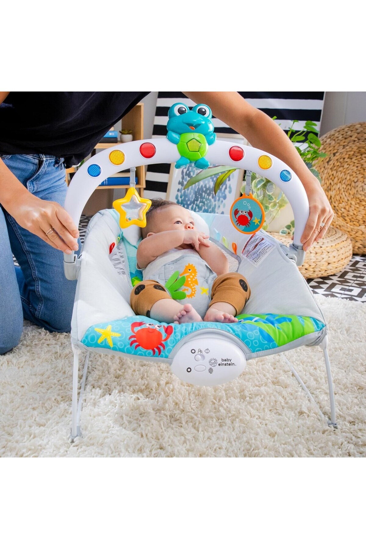 AyrStore Ocean Explorers Müzikal Zıpzıp Yenidoğan Koltuğu, Kick To It Neptune, Üniseks, 0-6 A fotoğrafı 2 (önizleme)