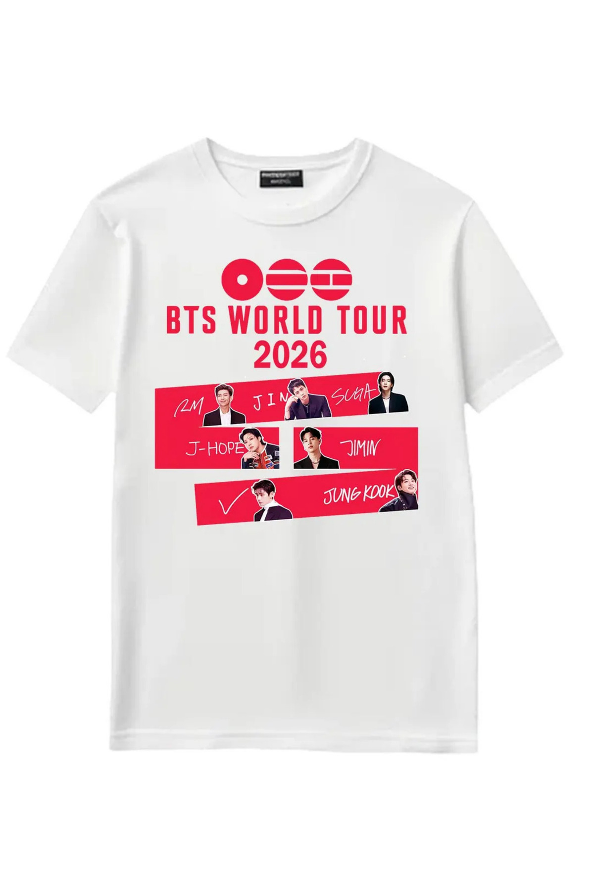 barsdepo BTS Baskılı Tişört, PREMIUM Kalite Unisex Çocuk