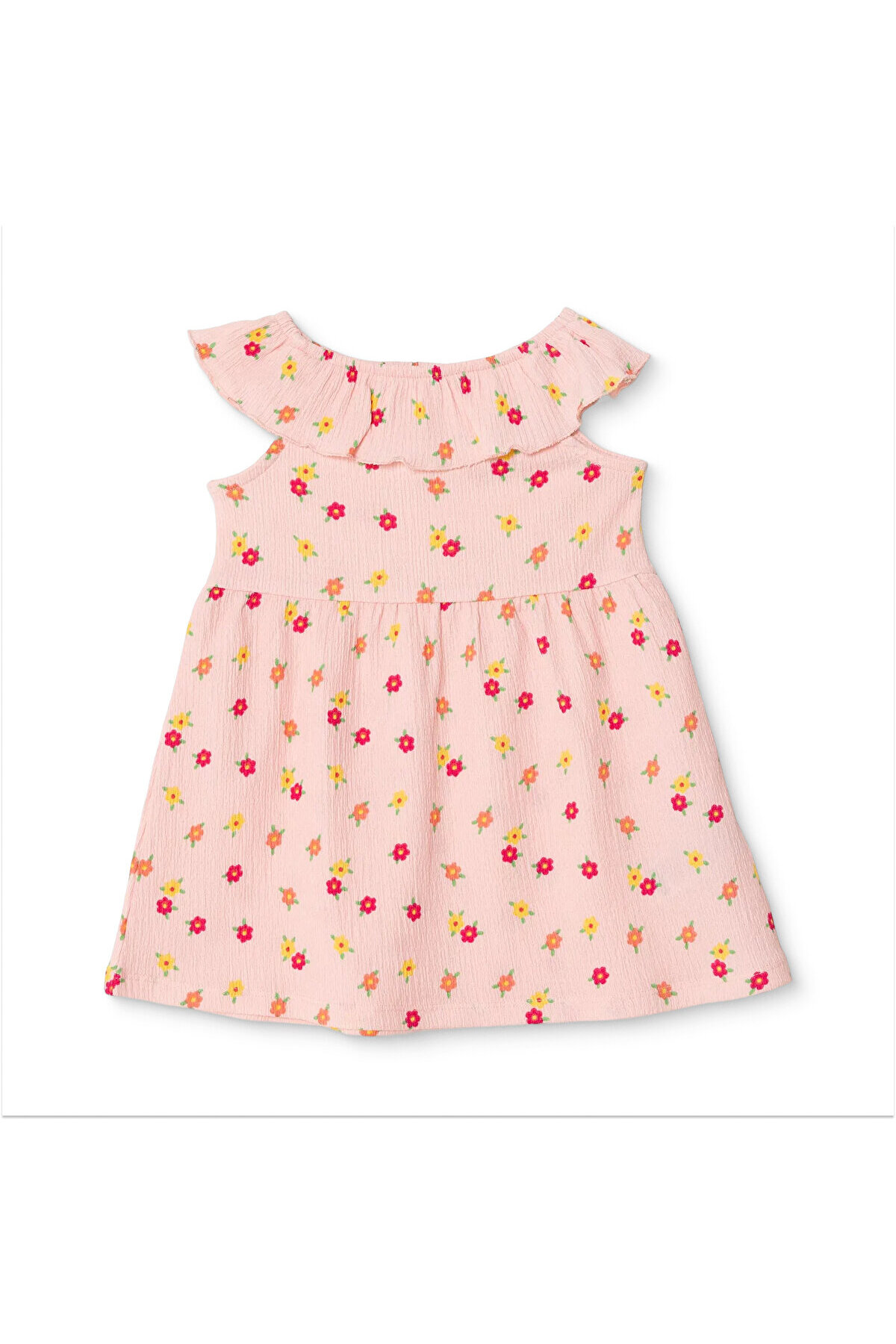 ebebek Hello Baby HelloBaby Kız Bebek Elbise Çiçek Baskılı Fırfırlı Yaka Atlet