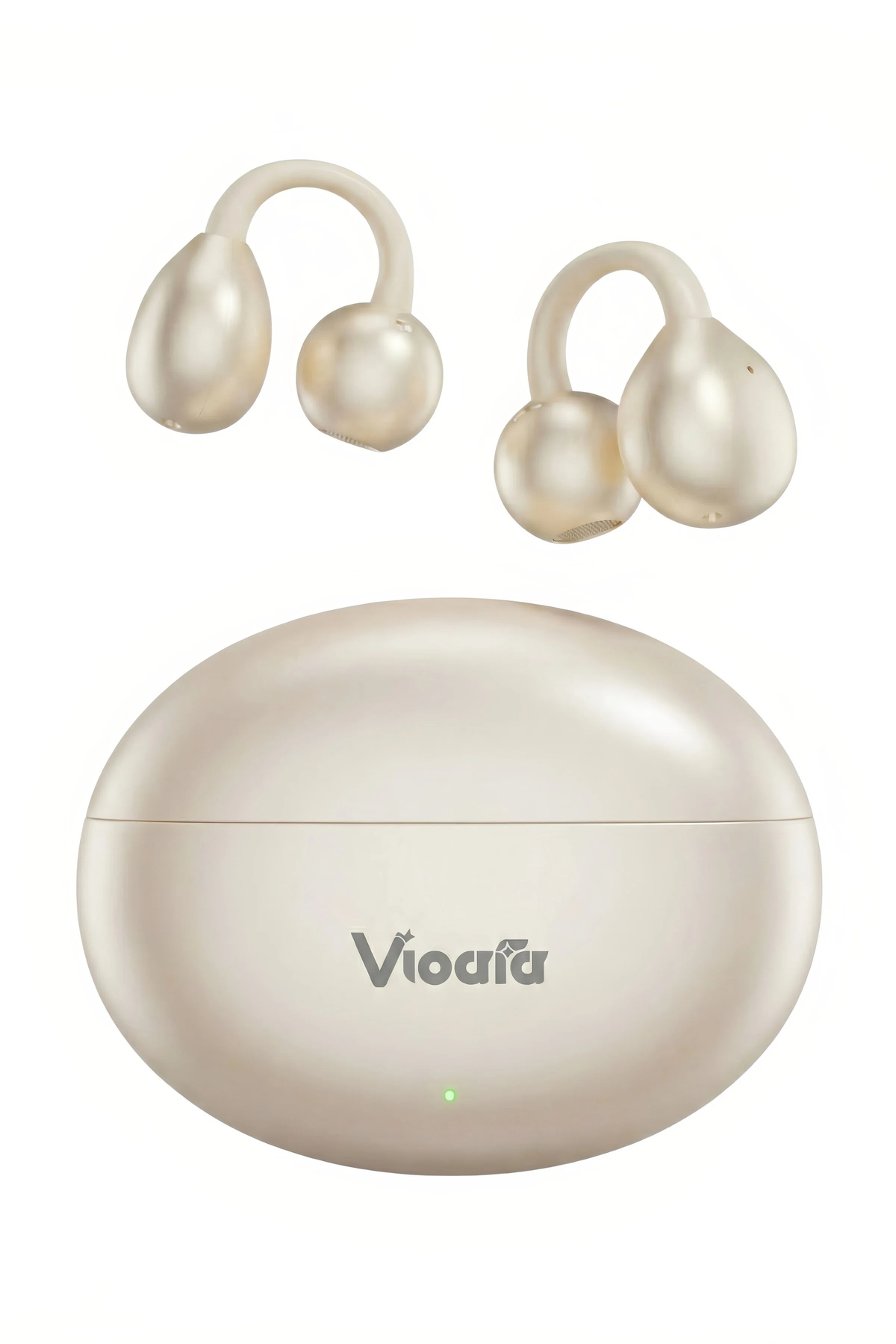 Vioara Charms Klipsli Kablosuz Kulaklık - Açık Tasarım, Bluetooth 5.4, ENC Gürültü Engelleme