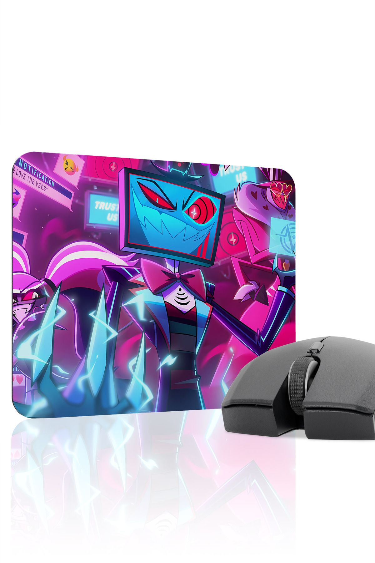 mousepad bastir Hazbin Hotel Kaymaz Dikişli Kauçuk Oyuncu Mousepad