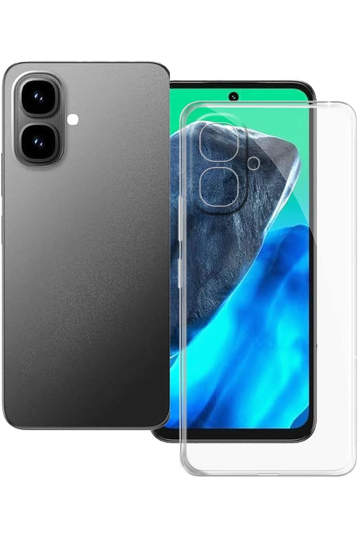 iNfinix Smart 10 Uyumlu Kamera Korumalı Kılıf Darbe Önceleyici Şeffaf Transparan Esnek Silikon Kapak